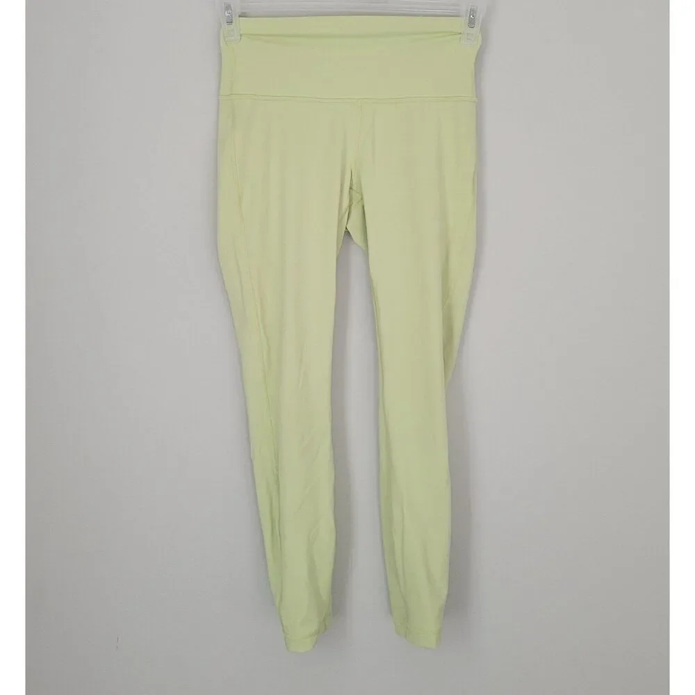 Lululemon Wunder Under High-Rise Tight 28" Full-On Luxtreme in Lemon Vibe Size 6 - Picture 9 of 10